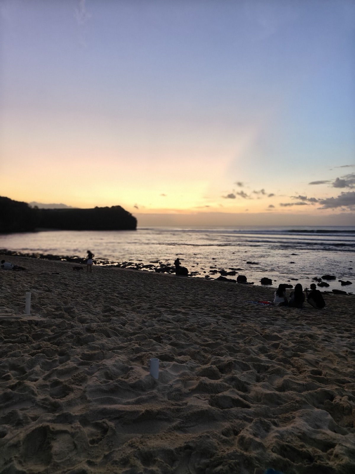 Sunset swimming